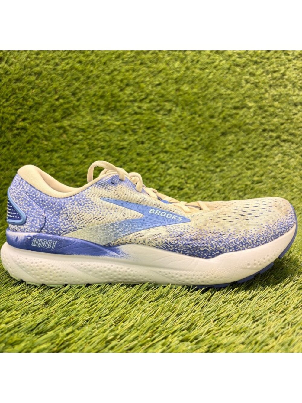 Brooks Ghost 16 Womens Size 9 Blue White Athletic Running Walking Shoes Sneakers